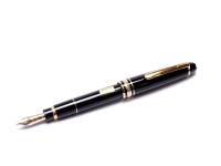 1991 Small Mini Montblanc Meisterstuck Masterpiece W. A. Mozart Black Resin & Gold Fountain & Pencil Set in Box