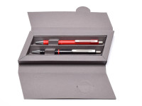 Rare Unique Grey Rotring High Quality Gift Box Pen Case Box for 2 Fountain Ballpoints or Rollerball Pens or Pencils (R026699)