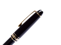 1991 Small Mini Montblanc Meisterstuck Masterpiece W. A. Mozart Black Resin & Gold Fountain & Pencil Set in Box