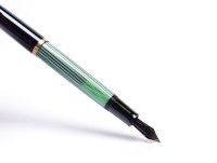 Super Rare 1973-78 Pelikan 400NN (400) Merz & Krell Flexible EF to BB 14K Nib Tortoise Green Striped Fountain Pen