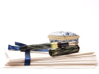 Reform LUXUS Original Never Used Amazing Art Deco 1930s Reform LUXUS Chevron "Tiger Eye" Jade Green Celluloid w/14K Super Flex Nib Fountain Pen from the "Attic Find"