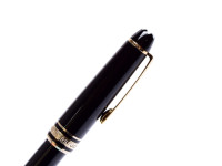 1991 Small Mini Montblanc Meisterstuck Masterpiece W. A. Mozart Black Resin & Gold Fountain & Pencil Set in Box