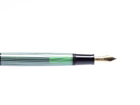 Super Rare 1973-78 Pelikan 400NN (400) Merz & Krell Flexible EF to BB 14K Nib Tortoise Green Striped Fountain Pen