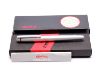 NOS New Rotring Freeway Silver Metal Body Matte Satin Finish Rollerball Pen In Box  S0212680 R074516