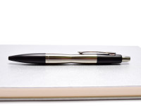 Rare Made in UK 2002-2005 NOS Heavy Stainless Steel PARKER Dimonite Carbon Black Ballpoint Pen in Box