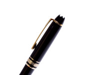 1991 Small Mini Montblanc Meisterstuck Masterpiece W. A. Mozart Black Resin & Gold Fountain & Pencil Set in Box