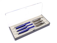 Parker Jotter M Medium Nib Fountain Pen Push Button Ballpoint Pen & Mechanical Pencil Set in Box