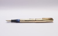 Stunning Custom Art Deco 1930s WATERMAN'S Ideal Solid 18KR or Thick Gold Filled Barleycorn Overlay w/ 14K Super Flex Nib Lever Filler Fountain Pen Made in USA