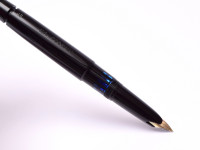 1960s KAWECO V71 Masterpiece Black Resin Oversize 14K EF Semi Flex Hooded Nib Vintage Fountain Pen
