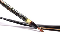 Reform LUXUS Original Never Used Amazing Art Deco 1930s Reform LUXUS Chevron "Tiger Eye" Jade Green Celluloid w/14K Super Flex Nib Fountain Pen from the "Attic Find"