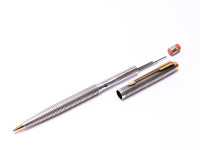 PARKER 75 Made in USA Solid 925 Sterling Silver Crosshatch Cisele Fountain Pen & Mechanical Pencil Set