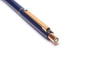 Rare Second Series 1981 Montblanc Noblesse Oblige Slimline CS (Color Slim) Matte Navy Blue Push Button Ballpoint Pen