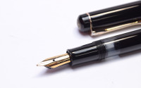 Rare 1980s West W. Germany Classic Pelikan M150 / 481 (Old Style) Black Resin M Semi-Flexible Nib Piston Fountain Pen