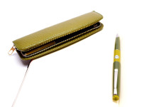 Rare Laurin Green M Medium Steel Nib Cartridge/ Converter Fountain & Ballpoint Pen Set in Pouch w/ Converter