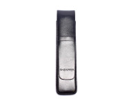 SHEAFFER Black  Thick Genuine Leather Pen Pouch Holder For 1-2 Fountain Rolllerball Ballpoint Pens