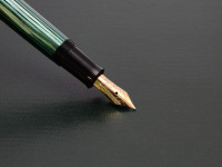 Original 1982 PELIKAN M400 400 Flexible F Fine 14K 585 Gold Tortoise Green Fountain Pen