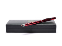 NOS New Cross Tech 3 Combo 3 in 1 Red & Black Ballpoint Multi Pen & Mechanical Pencil 0,5mm Leads + Stylus & Eraser in Box 