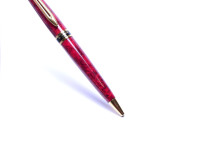 1998 Waterman EXPERT II Oriental Maroon Marble Red & Gold Ballpoint Pen Made in France