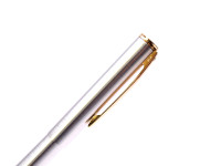 Sheaffer Fashion 240X-1 Brushed Chrome & Gold Plated Trim Rollerball Pen Made in USA