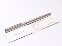 Rare OMAS EGO Rinascimento Renaissance 925 Sterling Silver 14K F to BB Flexible Nib Cartridge/Converter Fountain Pen in Box