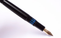 1960s NOS New in Box KAWECO 37G / 37 Oversize Black Resin Masterpiece Fully Flexible 14K Gold Nib EF to 3B Fountain Pen