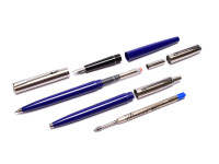 Parker Jotter M Medium Nib Fountain Pen Push Button Ballpoint Pen & Mechanical Pencil Set in Box