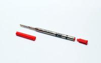 Rare 1990s Discontinued Univerzal "The Problem Solver" Montblanc Ballpoint Pen Giant Refill - Fits Most Pens From 1960s to Present ISO 12757 With Adapter Art. No. 16210 RED
