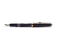 Vintage Reform Calligraph Black Resin & Gold Plate Trims 2.3 Steel Nib Piston Fountain Pen