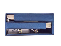 NOS New Rare Waterman Dark Blue Navy Luminous Envelope & Pen Foldable Box Holder Set 20 Envelopes & Cards Included