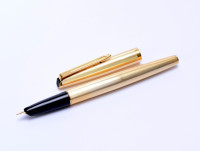 AURORA 98 Solid Sterling 925 Silver - Gold Plated - Vermeil 14K EF Gold Nib Cartridge Fountain Pen