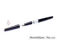 Vintage Montblanc No.221 Fountain Pen Cap Clip & Cap Top Emblem Part Spare Repair 