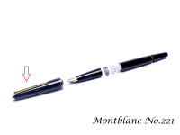 Vintage Montblanc No.221 Fountain Pen Cap Clip & Cap Top Emblem Part Spare Repair