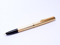 AURORA 98 Solid Sterling 925 Silver - Gold Plated - Vermeil 14K EF Gold Nib Cartridge Fountain Pen