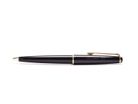 Vintage Kaweco 607 Black Resin & Gold Plated Trimmings Push Upper Body Mechanism Ballpoint Pen Made in Germany 