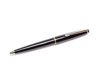Vintage Kaweco 607 Black Resin & Gold Plated Trimmings Push Upper Body Mechanism Ballpoint Pen Made in Germany 