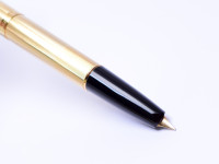 AURORA 98 Solid Sterling 925 Silver - Gold Plated - Vermeil 14K EF Gold Nib Cartridge Fountain Pen