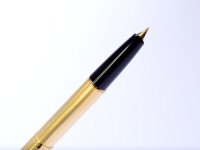 AURORA 98 Solid Sterling 925 Silver - Gold Plated - Vermeil 14K EF Gold Nib Cartridge Fountain Pen