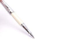 Cross Sauvage Ivory Lacquer Python Chrome Pattern Fineliner Pen