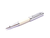 Cross Sauvage Ivory Lacquer Python Chrome Pattern Fineliner Pen