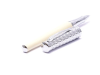 Cross Sauvage Ivory Lacquer Python Chrome Pattern Fineliner Pen