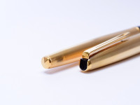 AURORA 98 Solid Sterling 925 Silver - Gold Plated - Vermeil 14K EF Gold Nib Cartridge Fountain Pen