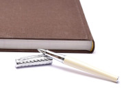 Cross Sauvage Ivory Lacquer Python Chrome Pattern Fineliner Pen