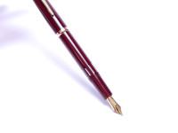 NOS Reform Germany 4328 Round Burgundy Bordeaux Maroon Red Fountain Pen