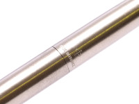 1982 PARKER 75 Made in France 14K Gold M Medium Soft Nib Brushed Steel Fountain Pen with Converter