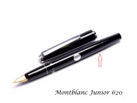Vintage Black Resin Montblanc Junior 620 Fountain Pen Body & Piston Unit Part Spare Repair