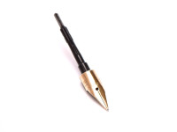 1982 PARKER 75 Made in France 14K Gold M Medium Soft Nib Brushed Steel Fountain Pen with Converter
