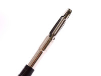 1982 PARKER 75 Made in France 14K Gold M Medium Soft Nib Brushed Steel Fountain Pen with Converter