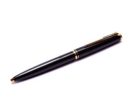1970s MONTBLANC No.281 Precious Black Resin & Gold Lever Mechanism 11th "Eleventh Finger" Ballpoint Pen