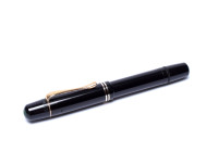 Original Never Used 1942-43-44 Pelikan 100N Celluloid & Ebonite All Black F to BB Super Flexible CN Nib Piston Fountain Pen From an Amazing Attic Find