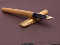 1970s Waterman France (C/F) CONCORD Brushed "Plaque OR G" Brushed Gold Plated 18K Gold Nib Fountain Pen